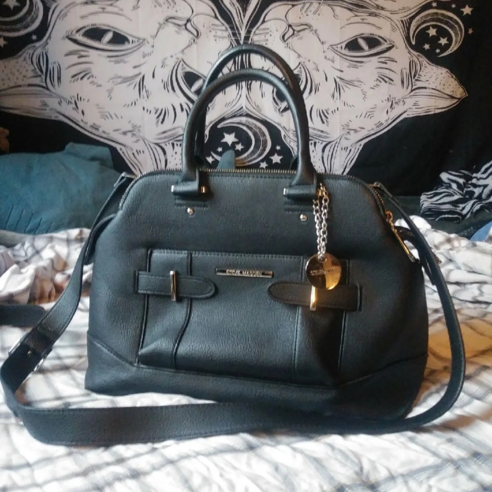 Steve Madden Black Purse Faux Leather